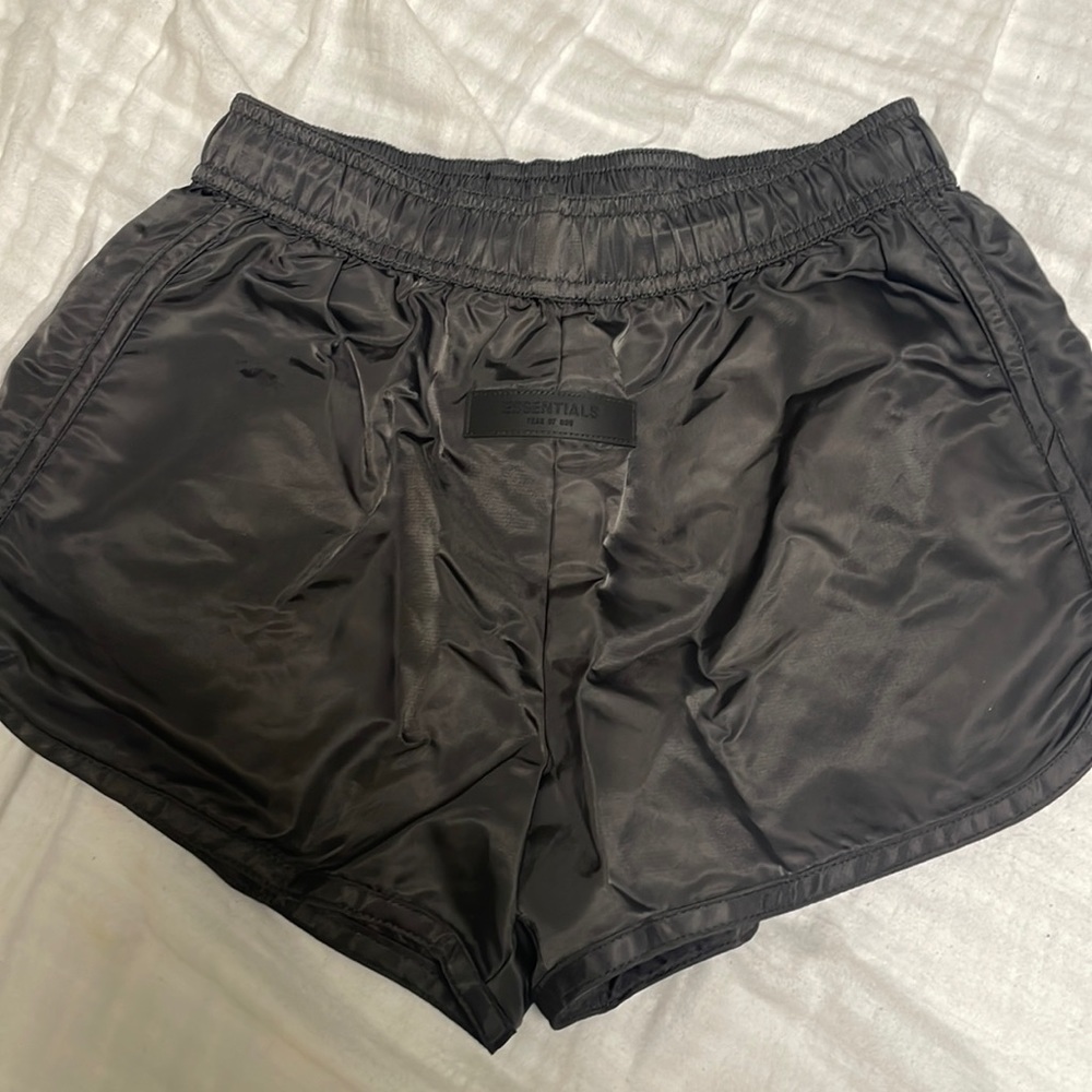 FEAR OF GOD ESSENTIALS Black Nylon Shorts